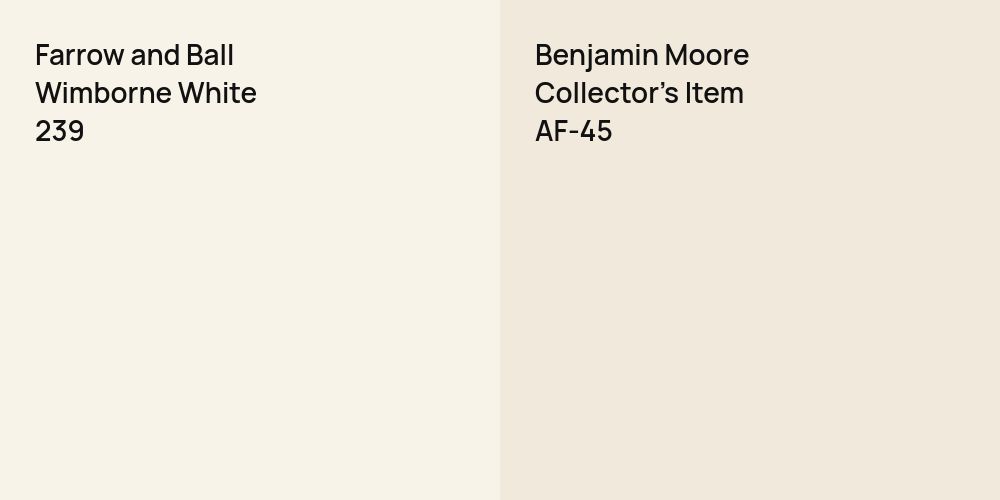 Farrow and Ball Wimborne White vs. Benjamin Moore Collector's Item