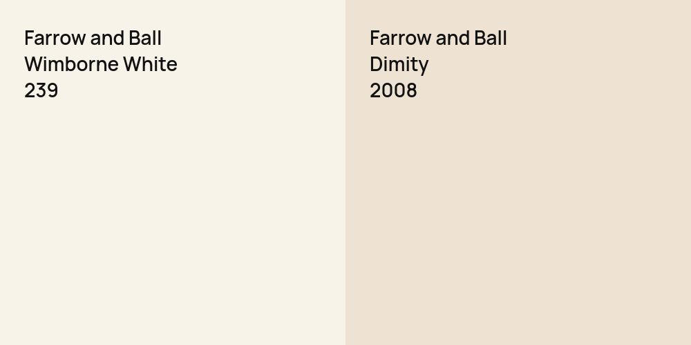 Farrow and Ball Wimborne White vs. Farrow and Ball Dimity