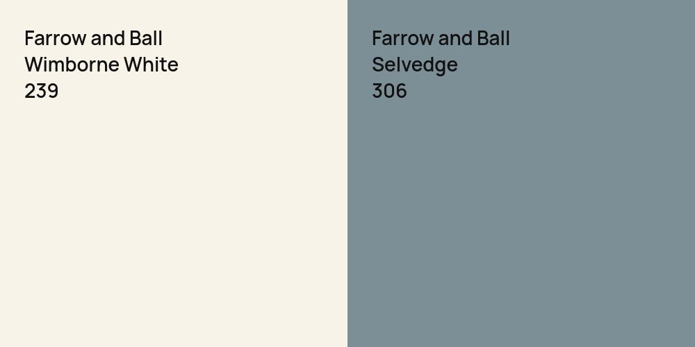 Farrow and Ball Wimborne White vs. Farrow and Ball Selvedge