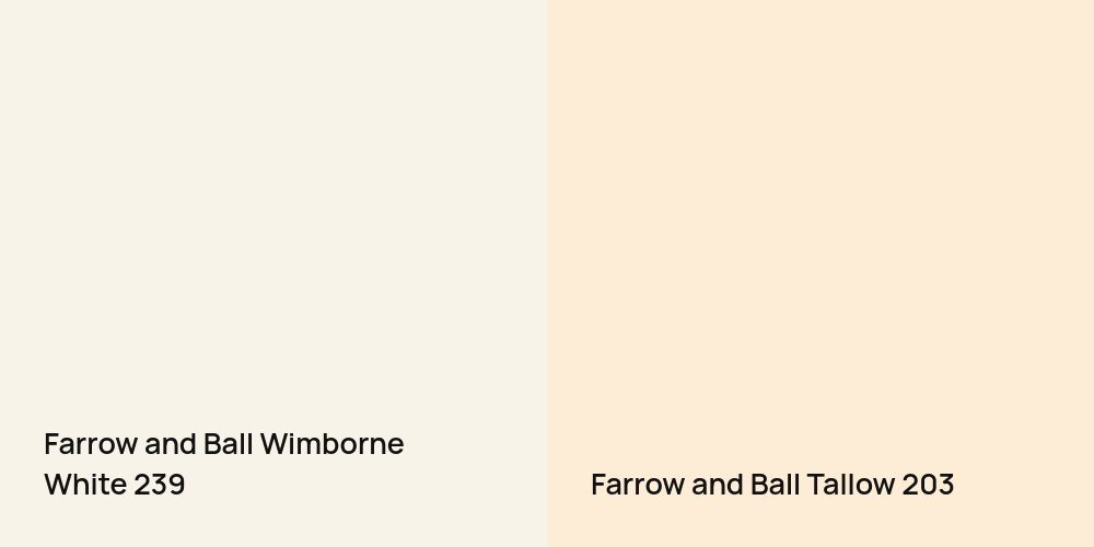 Farrow and Ball Wimborne White vs. Farrow and Ball Tallow