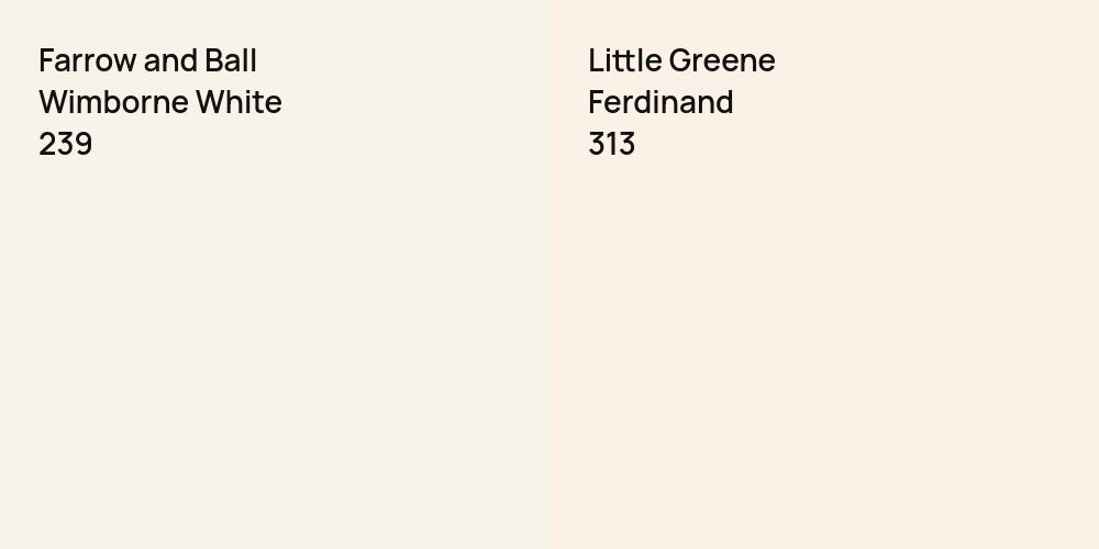 Farrow and Ball Wimborne White vs. Little Greene Ferdinand