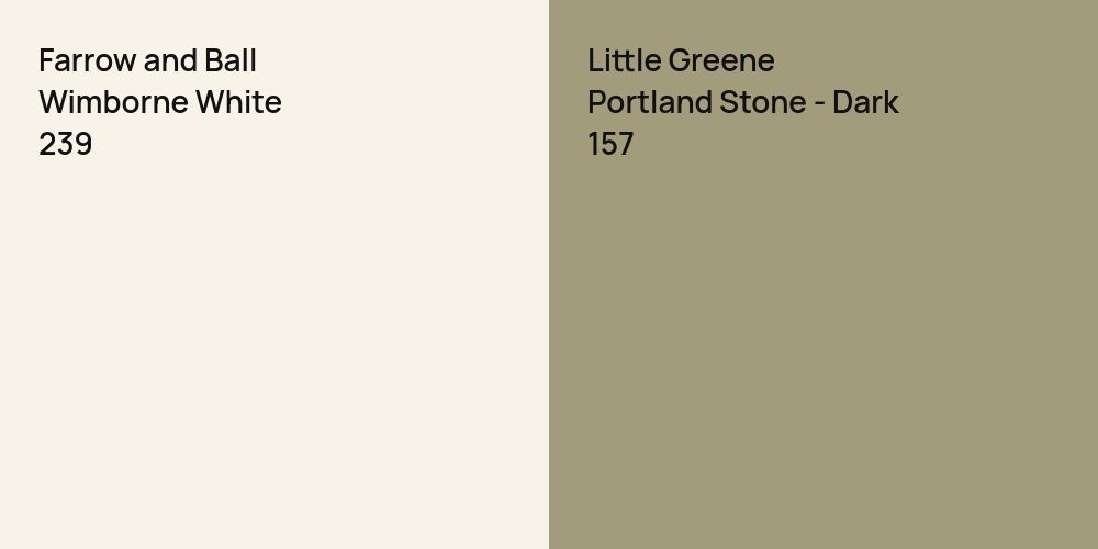 Farrow and Ball Wimborne White vs. Little Greene Portland Stone - Dark