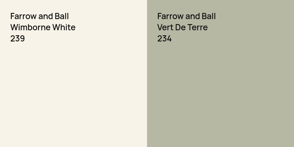 Farrow and Ball Wimborne White vs. Farrow and Ball Vert De Terre