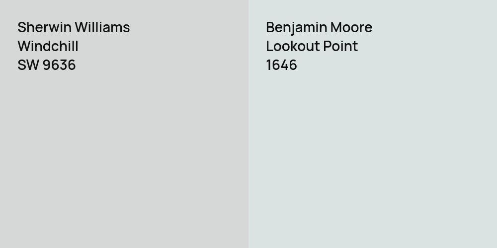 Sherwin Williams Windchill vs. Benjamin Moore Lookout Point