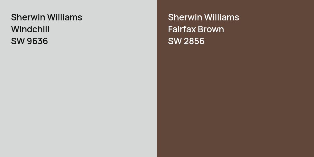 Sherwin Williams Windchill vs. Sherwin Williams Fairfax Brown