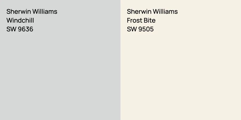 Sherwin Williams Windchill vs. Sherwin Williams Frost Bite