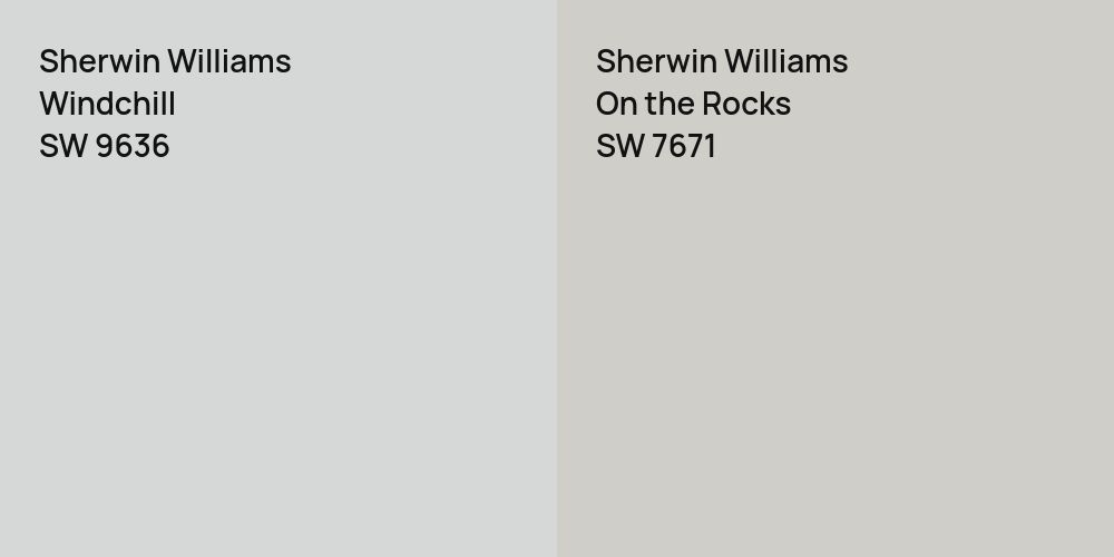 Sherwin Williams Windchill vs. Sherwin Williams On the Rocks