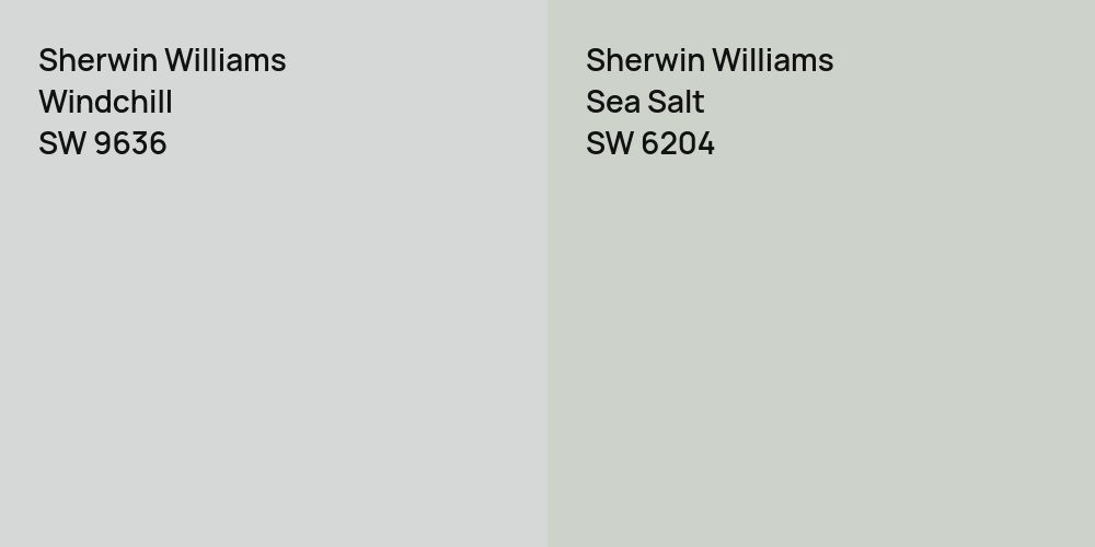 Sherwin Williams Windchill vs. Sherwin Williams Sea Salt