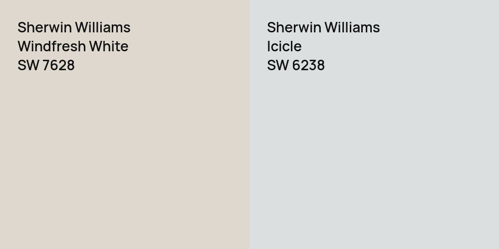 Sherwin Williams Windfresh White vs. Sherwin Williams Icicle