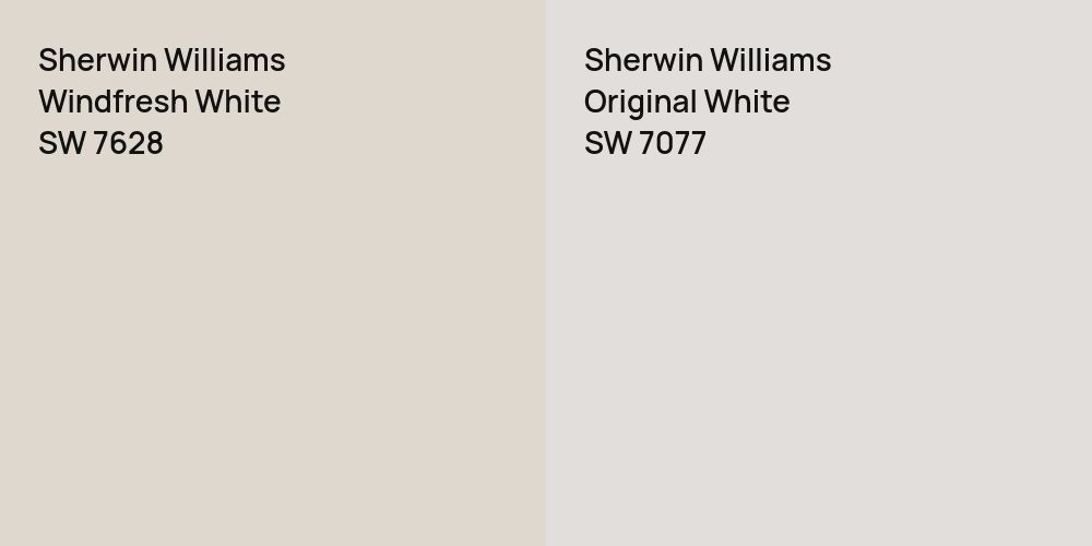 Sherwin Williams Windfresh White vs. Sherwin Williams Original White