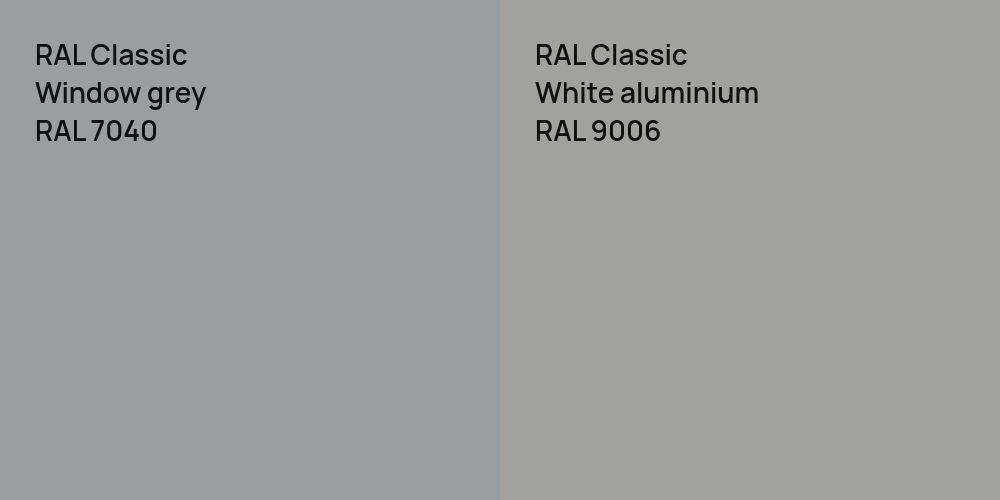 RAL Classic  Window grey vs. RAL Classic  White aluminium