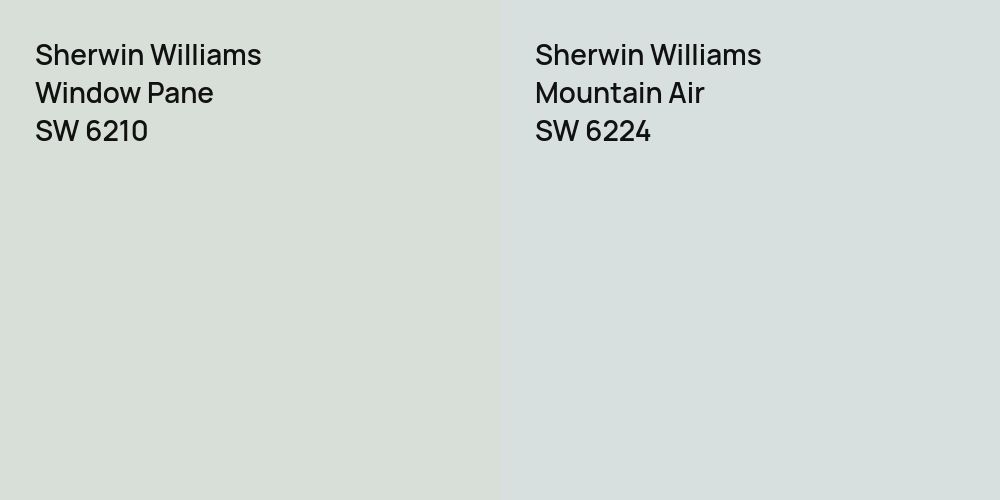 Sherwin Williams Window Pane vs. Sherwin Williams Mountain Air