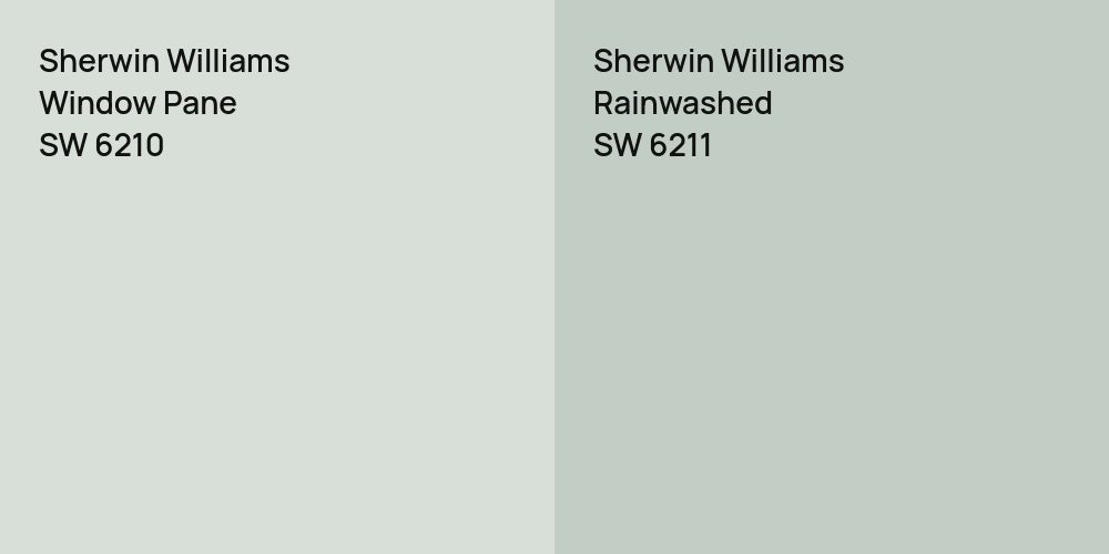 Sherwin Williams Window Pane vs. Sherwin Williams Rainwashed