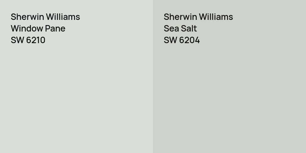 Sherwin Williams Window Pane vs. Sherwin Williams Sea Salt