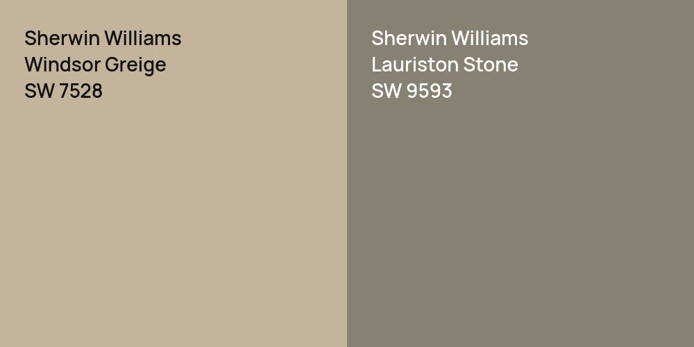 Sherwin Williams Windsor Greige vs. Sherwin Williams Lauriston Stone