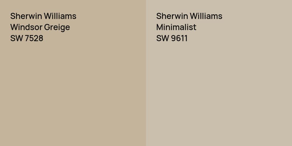 Sherwin Williams Windsor Greige vs. Sherwin Williams Minimalist