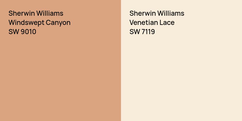 Sherwin Williams Windswept Canyon vs. Sherwin Williams Venetian Lace