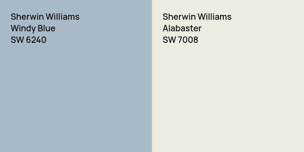 Sherwin Williams Windy Blue vs. Sherwin Williams Alabaster