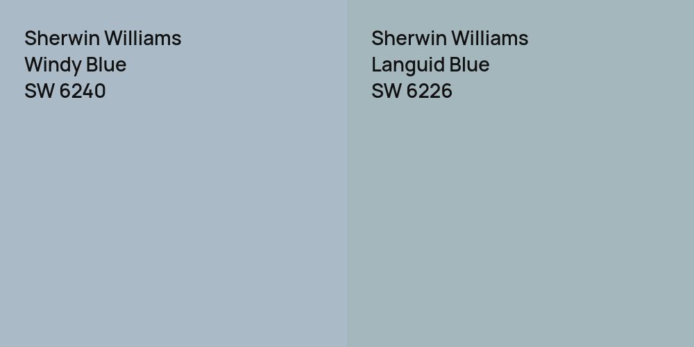 Sherwin Williams Windy Blue vs. Sherwin Williams Languid Blue