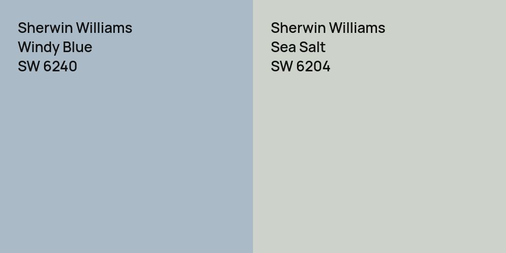 Sherwin Williams Windy Blue vs. Sherwin Williams Sea Salt