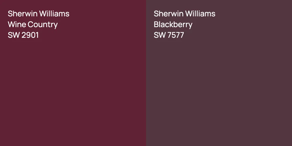 Sherwin Williams Wine Country vs. Sherwin Williams Blackberry