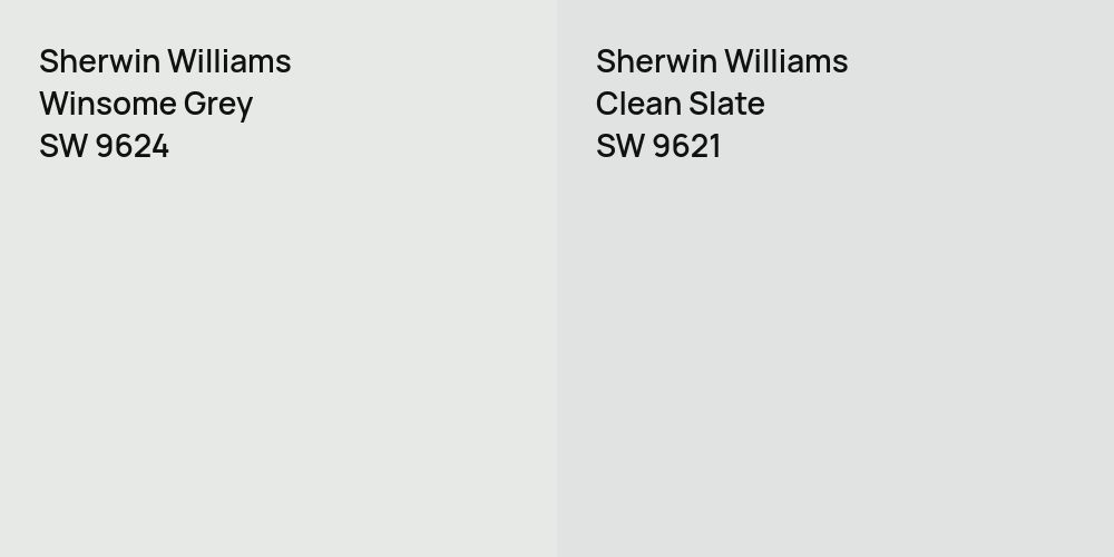 Sherwin Williams Winsome Grey vs. Sherwin Williams Clean Slate