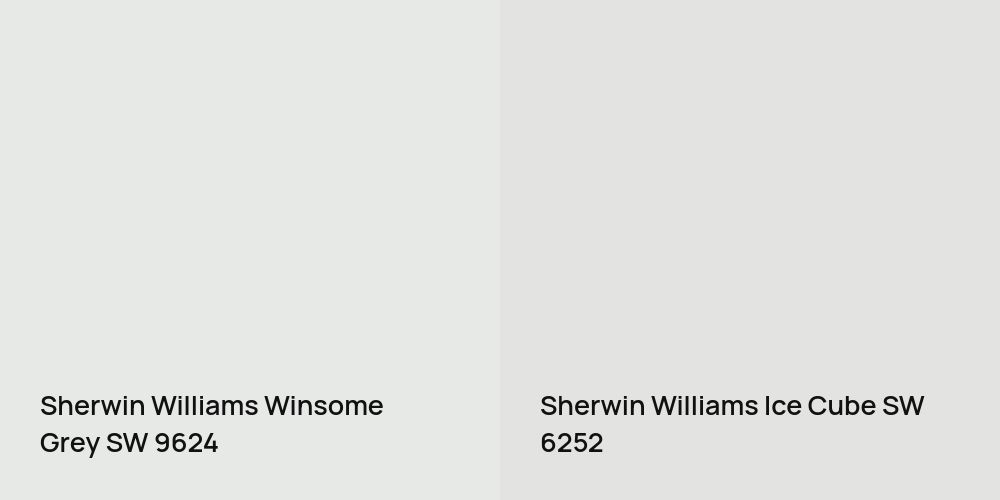 Sherwin Williams Winsome Grey vs. Sherwin Williams Ice Cube