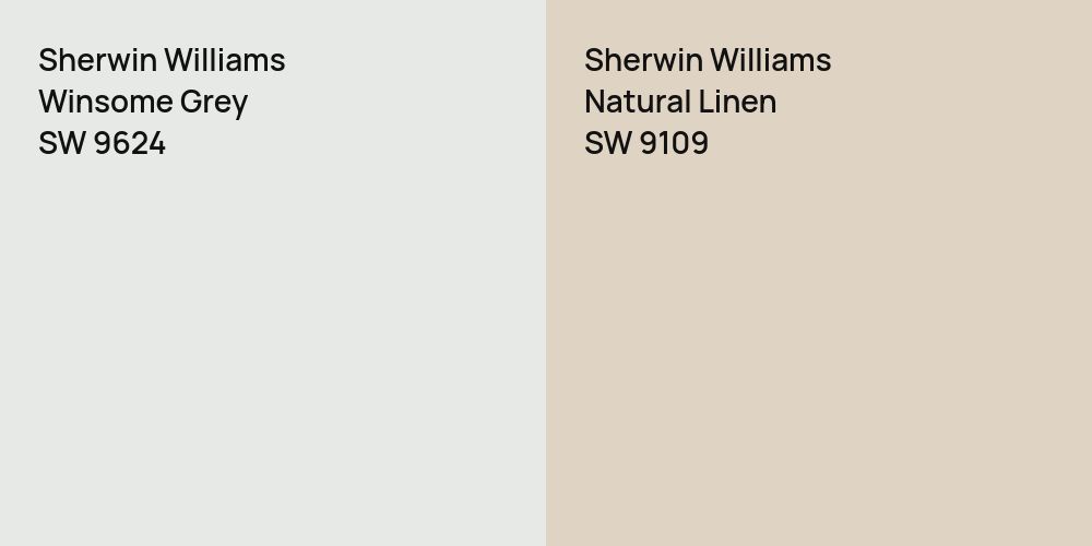 Sherwin Williams Winsome Grey vs. Sherwin Williams Natural Linen