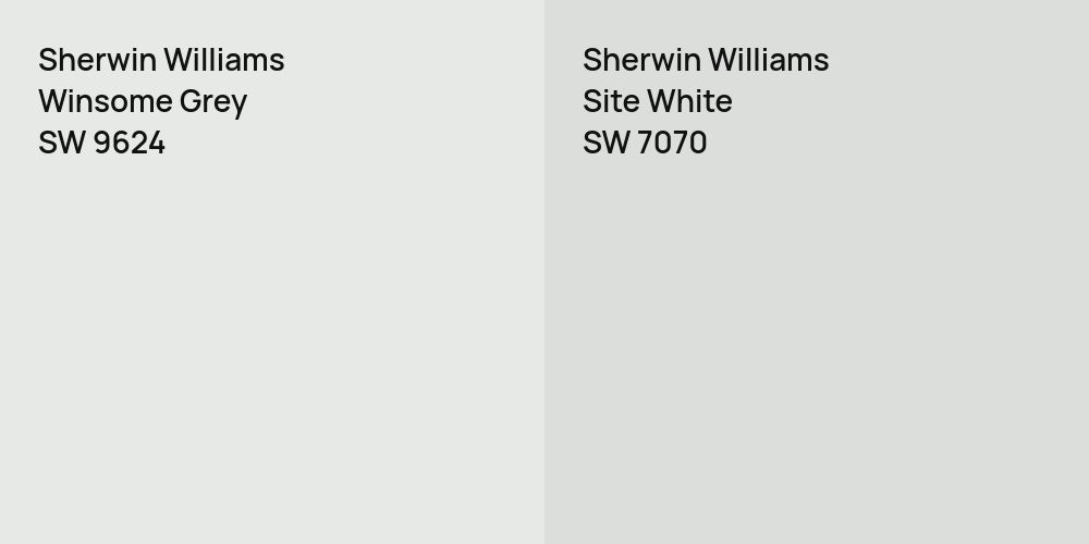 Sherwin Williams Winsome Grey vs. Sherwin Williams Site White