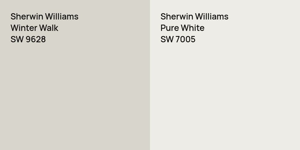 Sherwin Williams Winter Walk vs. Sherwin Williams Pure White