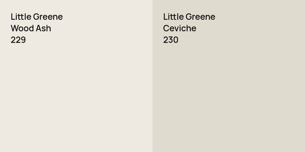 Little Greene Wood Ash vs. Little Greene Ceviche