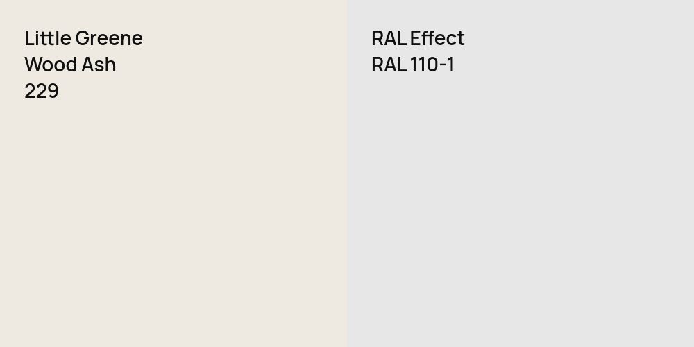 Little Greene Wood Ash vs. RAL Effect RAL 110-1