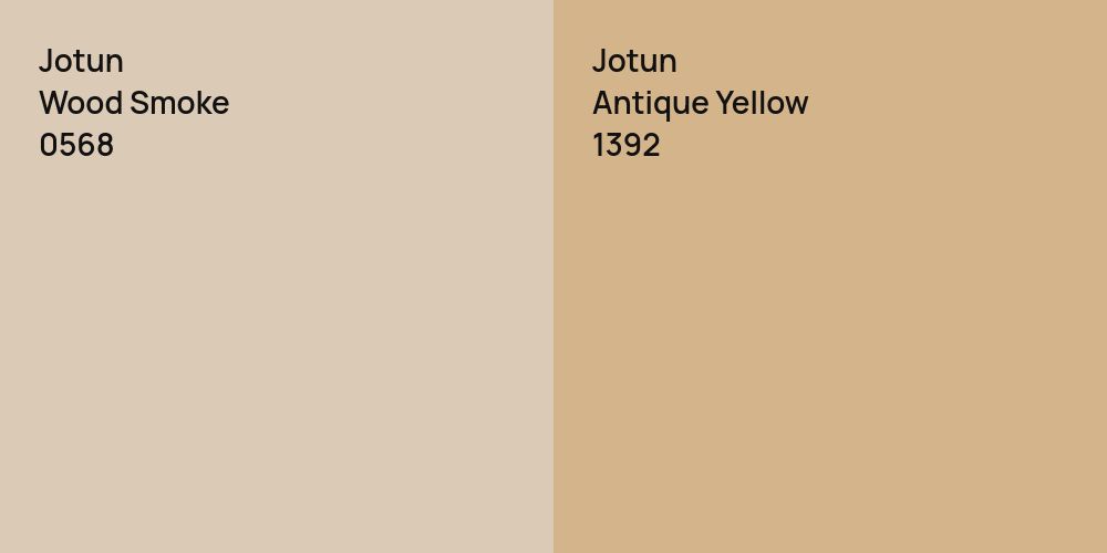 Jotun Wood Smoke vs. Jotun Antique Yellow