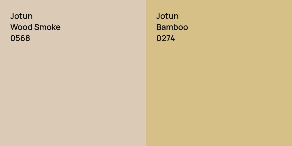 Jotun Wood Smoke vs. Jotun Bamboo