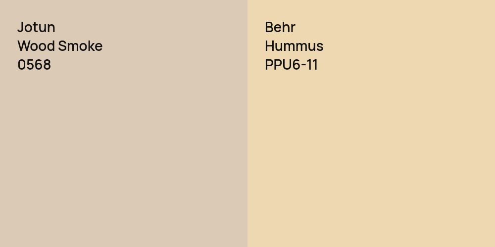 Jotun Wood Smoke vs. Behr Hummus