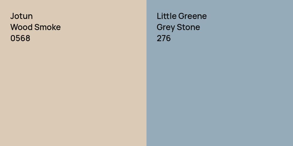 Jotun Wood Smoke vs. Little Greene Grey Stone