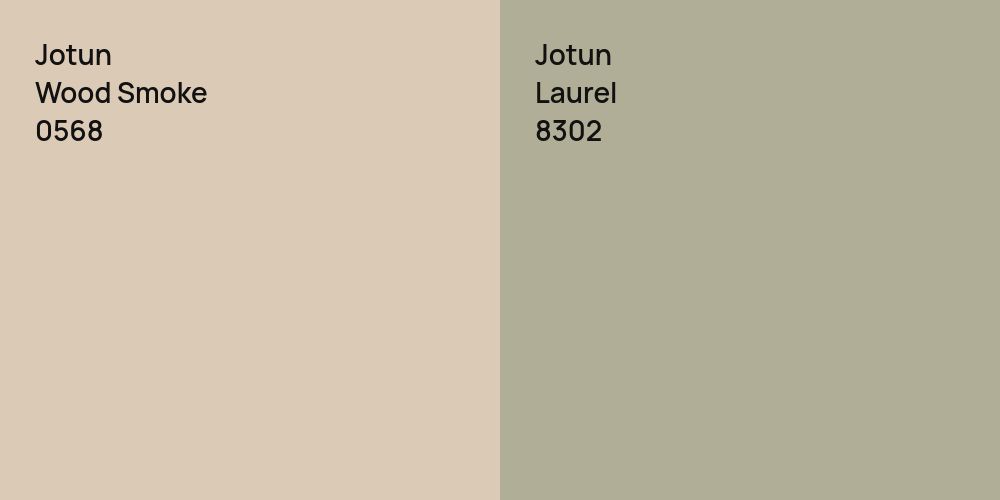 Jotun Wood Smoke vs. Jotun Laurel