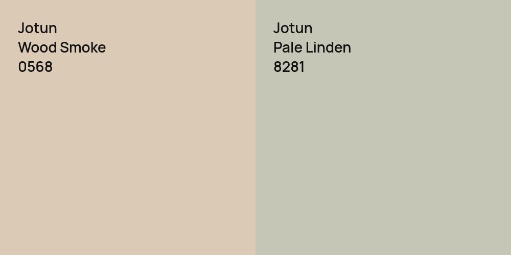 Jotun Wood Smoke vs. Jotun Pale Linden