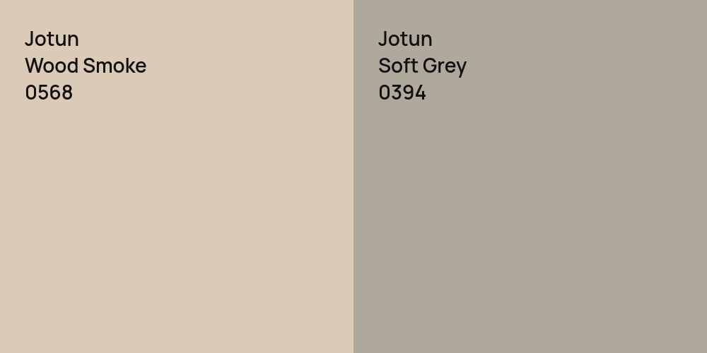 Jotun Wood Smoke vs. Jotun Soft Grey