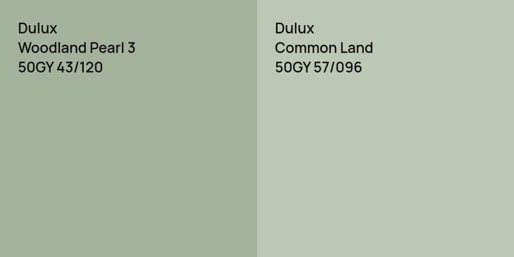 Dulux Woodland Pearl 3 vs. Dulux Common Land