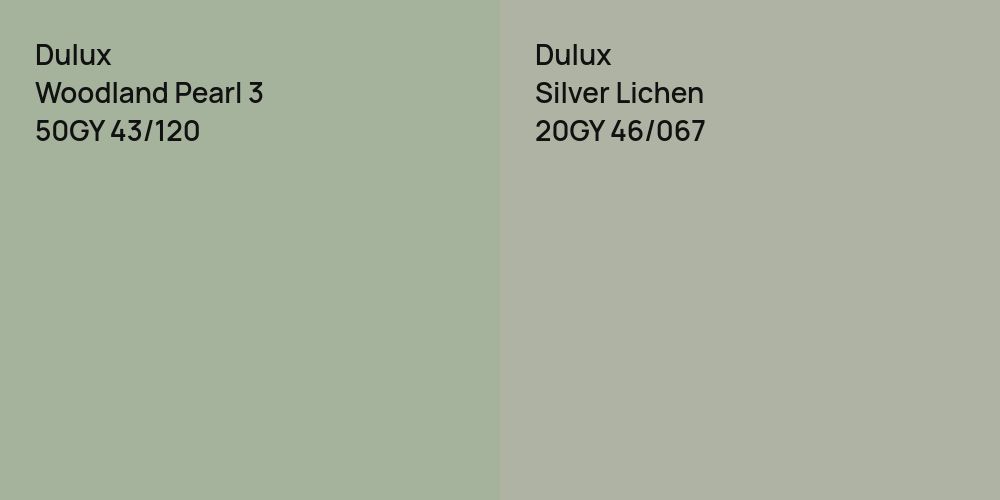 Dulux Woodland Pearl 3 vs. Dulux Silver Lichen