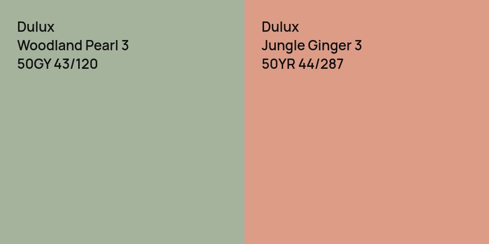 Dulux Woodland Pearl 3 vs. Dulux Jungle Ginger 3