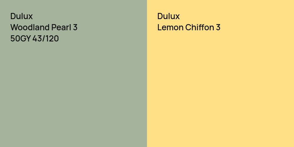 Dulux Woodland Pearl 3 vs. Dulux Lemon Chiffon 3