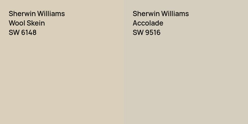 Sherwin Williams Wool Skein vs. Sherwin Williams Accolade