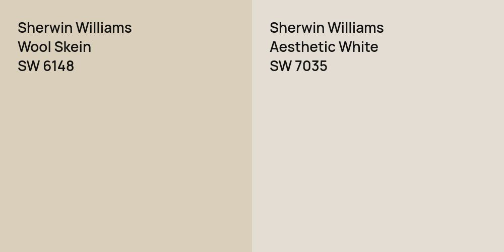 Sherwin Williams Wool Skein vs. Sherwin Williams Aesthetic White