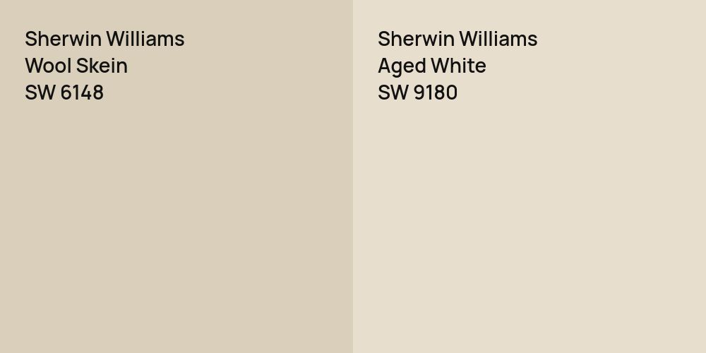 Sherwin Williams Wool Skein vs. Sherwin Williams Aged White