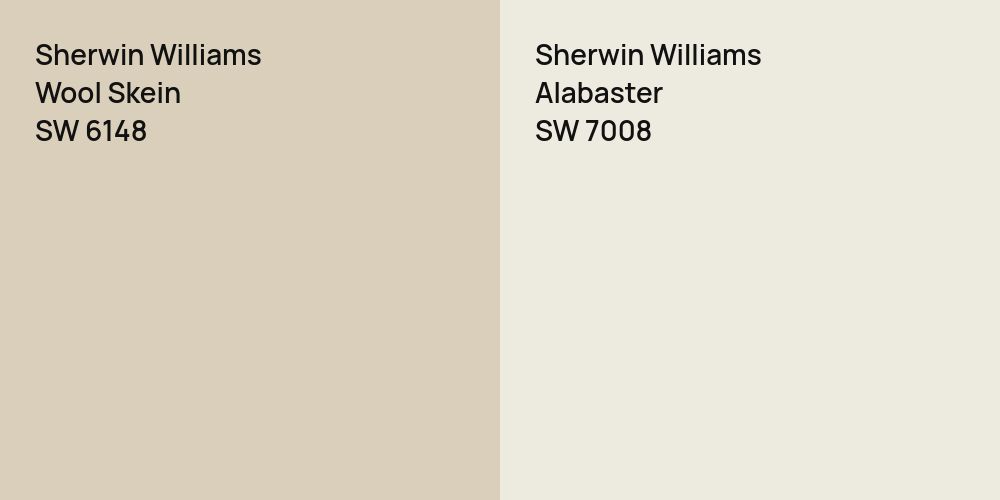 Sherwin Williams Wool Skein vs. Sherwin Williams Alabaster