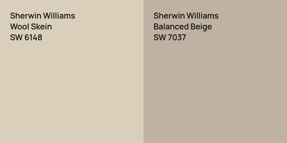 Sherwin Williams Wool Skein vs. Sherwin Williams Balanced Beige