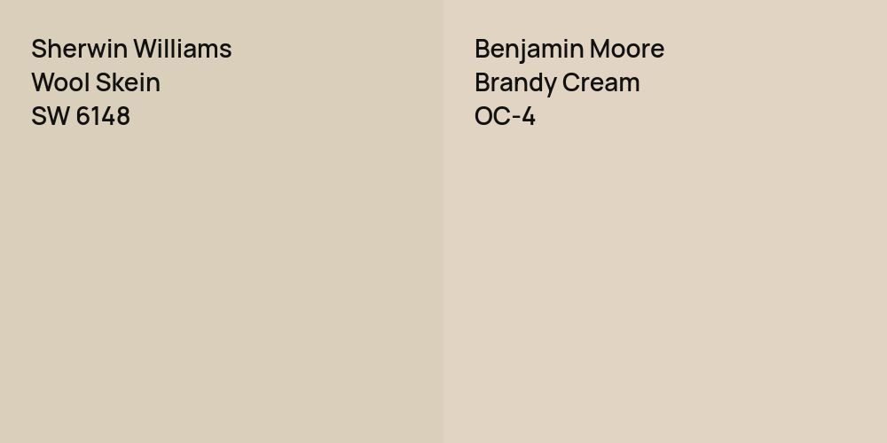 Sherwin Williams Wool Skein vs. Benjamin Moore Brandy Cream