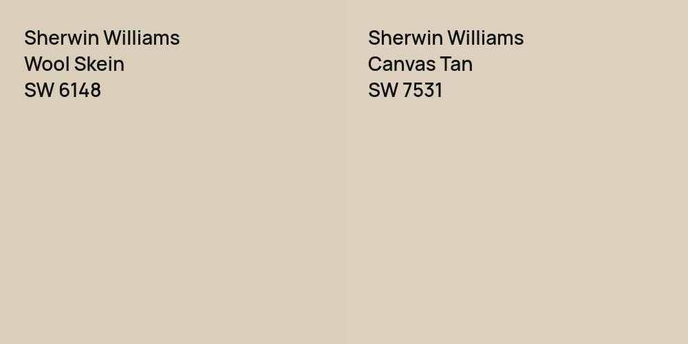 Sherwin Williams Wool Skein vs. Sherwin Williams Canvas Tan